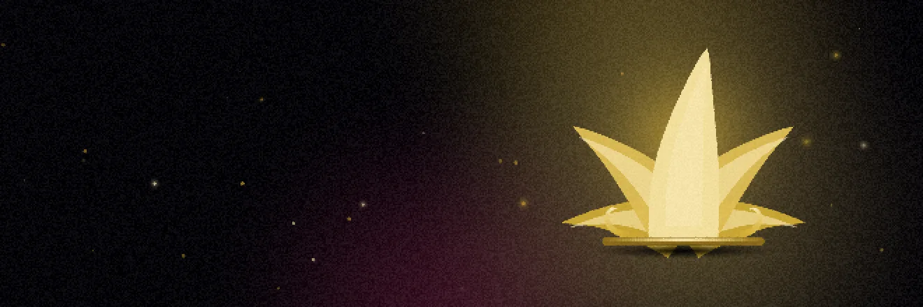 SIAM345 banner for Thai readers showing a gold Thai kanok flame ornament curving upward on black with gold dust around it